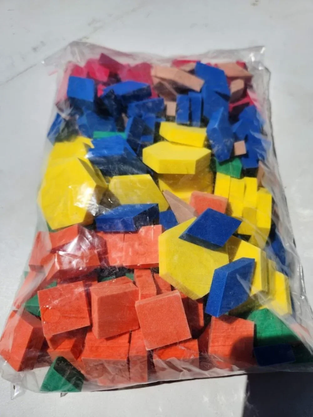 New 250 Geometric Foam Pattern Blocks Hands-On Math Manipulatives Colorful Mathe